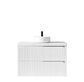 Noosa 900mm Satin White Wall Hung Vanity with Mont Blanc 60mm Top 12TH