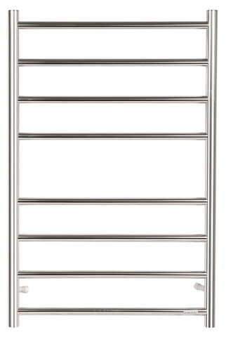 Vetto / Celine Chrome 8 Bar Round Heated Towel Ladder - Universal Inlet