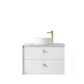 Boston 750mm Satin White Wall Hung Vanity with Mont Blanc Top 2TH