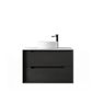 Byron 750mm Black Oak Wall Hung Vanity with Mont Blanc Top 2TH