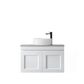 Hampton Mark II 750mm Satin White Wall Hung Vanity with Amani Grey Top 2TH