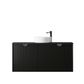 Marlo 1200mm Matte Black Wall Hung Vanity with Empire Black Top 2TH