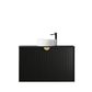 Marlo 900mm Matte Black Wall Hung Vanity with Empire Black Top 2TH