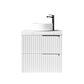 Noosa 600mm Satin White Wall Hung Vanity with Mont Blanc 60mm Top 2TH