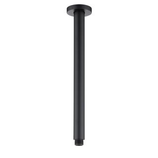 Pavia 300mm Matte Black Ceiling Shower Arm Round