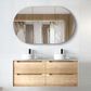 Byron 1200mm Natural Oak Wall Hung Vanity with Mont Blanc Top Double Bowl 12TH