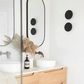 Byron 1200mm Natural Oak Wall Hung Vanity with Mont Blanc Top Double Bowl 12TH