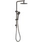 Pavia Twin Shower On Rail 250mm Shower Head Round Gunmetal