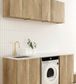 Laundry Kit 1960B Byron/Bondi Natural Oak with Natural Carrara Marble Top