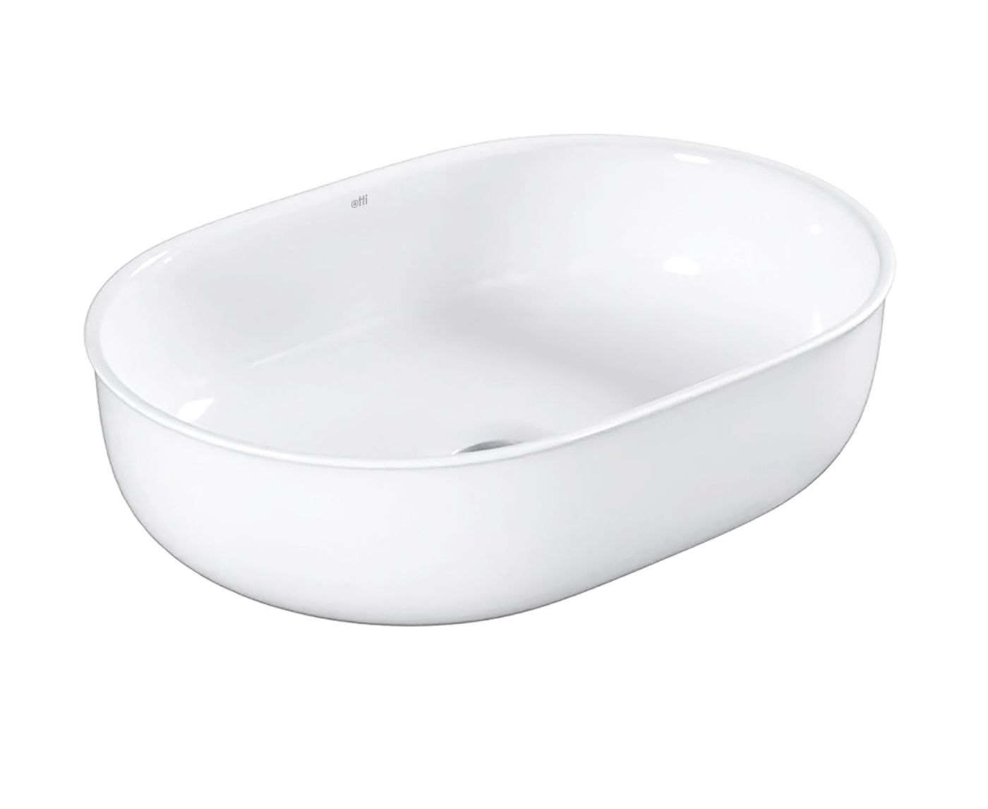 Bronte Oval 500x350x130 Gloss White Basin