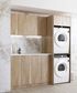 Laundry Kit 1960C Byron/Bondi Natural Oak with Pure White Top