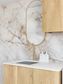 Laundry Kit 1715A Byron/Bondi Natural Oak with Natural Carrara Marble Top