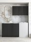 Laundry Kit 1715A Byron/Bondi Black Oak with Natural Carrara Marble Top