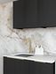 Laundry Kit 1715B Byron/Bondi Black Oak with Natural Carrara Marble Top