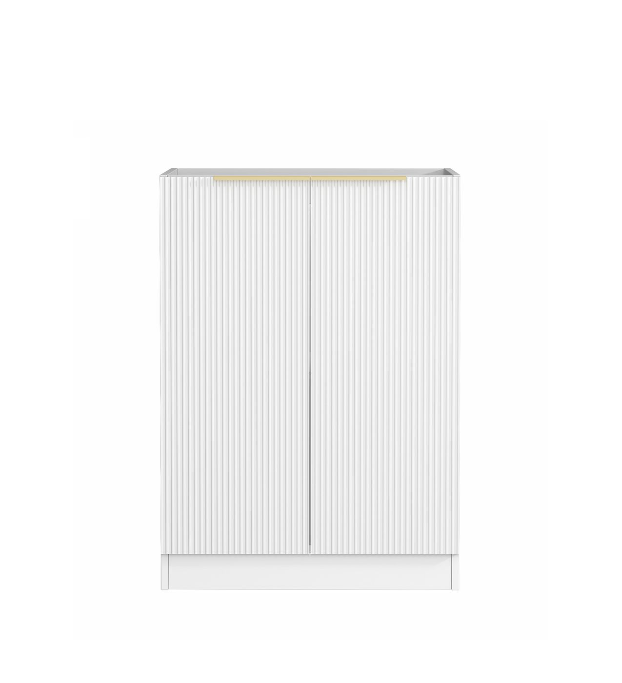 Bondi Laundry 630 Fluted White Base Cabinet