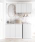 Laundry Kit 1715A Bondi White with Natural Carrara Marble Top