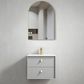 Boston 600mm Light Grey Wall Hung Vanity with Ceramic Top