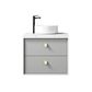 Boston 600mm Light Grey Wall Hung Vanity with Ceramic Top