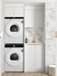 Laundry Kit 1305C Bondi White with Natural Carrara Marble Top