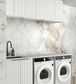 Laundry Kit 1960A Bondi White with Natural Carrara Marble Top