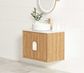 Laguna 600mm Natural American Oak Wall Hung Vanity