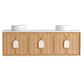 Laguna 1800mm Natural American Oak Wall Hung Vanity with Pure White Top