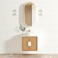 Laguna 600mm Natural American Oak Wall Hung Vanity with Pure White Top