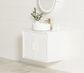 Laguna 750mm Satin White Wall Hung Vanity with Pure White Top