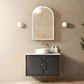 Laguna 900mm Black American Oak Wall Hung Vanity with Pure White Top