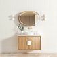 Laguna 900mm Natural American Oak Wall Hung Vanity with Pure White Top