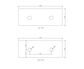 Natural Carrara Marble 1200x465x18 Top Double Bowl