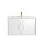 Laguna 900mm Satin White Wall Hung Vanity with Ceramic Top