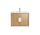 Laguna 750mm Natural American Oak Wall Hung Vanity with Ceramic Top