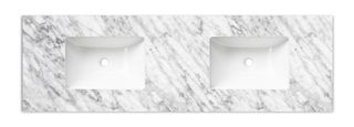 Laguna 1500mm Satin White Wall Hung Vanity with Undermount Natural Carrara Marble Top & Basin