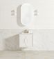 Laguna 600mm Satin White Wall Hung Vanity with Undermount Natural Carrara Marble Top & Basin