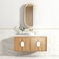 Laguna 1200mm Natural American Oak Wall Hung Vanity with Natural Carrara Marble Top