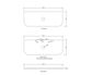 Bondi 1200x460x20 Pure White Top