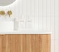 Bondi 1200mm Woodland Oak Fluted Curve Vanity