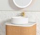 Bondi 600mm Woodland Oak Fluted Curve Vanity