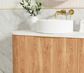 Bondi 900mm Woodland Oak Fluted Curve Vanity