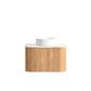 Bondi 750mm Woodland Oak Fluted Curve Vanity with Pure White Top