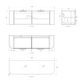 Bondi 1500mm Woodland Oak Fluted Curve Vanity with Pure White Top