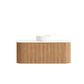 Bondi 1200mm Woodland Oak Fluted Curve Vanity with Pure White Top