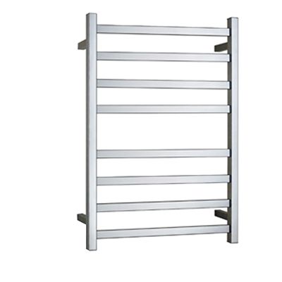 Oskar / Zevio Chrome 8 Bar Square Heated Towel Ladder - Universal Inlet