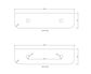 Bondi 1800mm Black Oak Wall Hung Curve Vanity with Natural Carrara Marble Top
