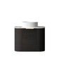 Bondi 600mm Black Oak Wall Hung Curve Vanity with Natural Carrara Marble Top