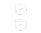 Bondi 600mm Black Oak Wall Hung Curve Vanity with Natural Carrara Marble Top