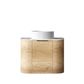 Bondi 600mm Natural Oak Wall Hung Curve Vanity with Natural Carrara Marble Top