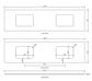 Natural Carrara Marble 1800x465x18 Top with Double Undermount Basins