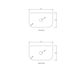 Bondi 750mm Satin White Fluted Wall Hung Curve Vanity with Natural Carrara Marble Top